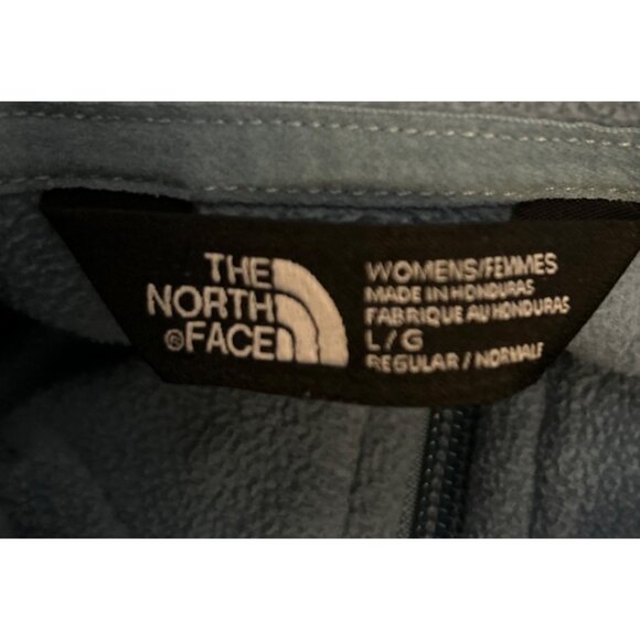 The North Face Women Light Blue Full-Zip Hooded Fleece Jacket Size L - Picture 4 of 5